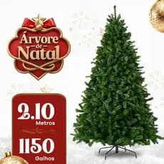 Árvore de Natal Luxo Super Cheia 210cm 1150 Galhos/1000 Galhos – Premium Grande Decoração