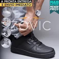 Tênis Masculino Branco Street 34 a 43 em Couro Lançamento Conforto Garantido