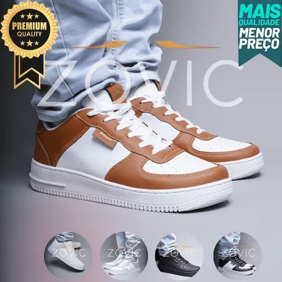 Tênis Masculino Lançamento Branco Street 34 a 43 Confortável e Moderno