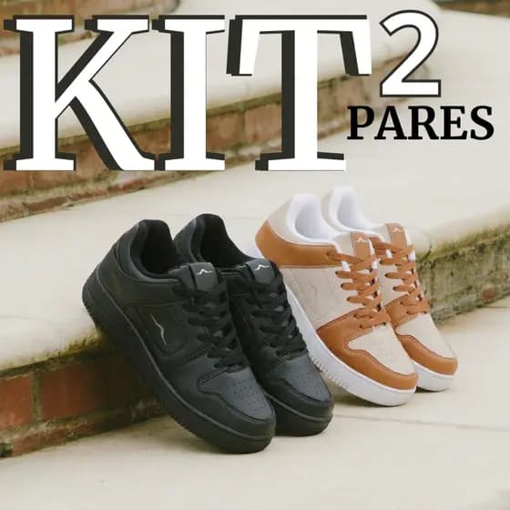 Kit 2 Pares ZOVIC Feminino | Tênis Leve e Moderno Street Style