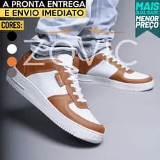 Tênis Masculino Branco Street Lançamento 34 a 43 100% Couro e Conforto