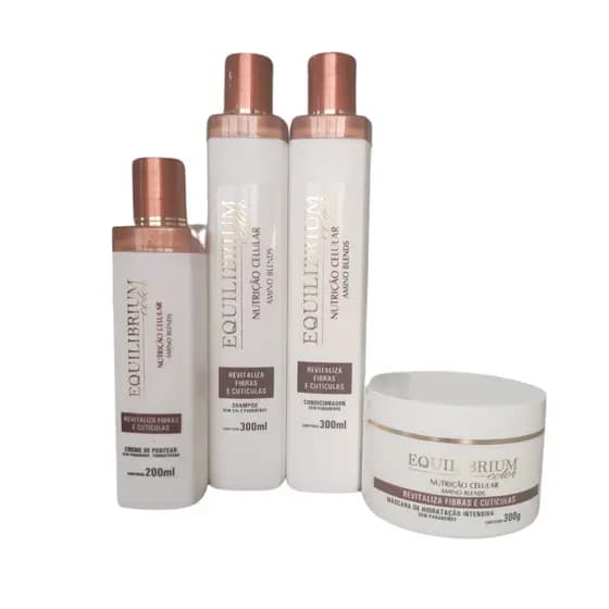 Kit Completo Nutrição Celular Amino Blends Equilibrium Paris Color (4 produtos)