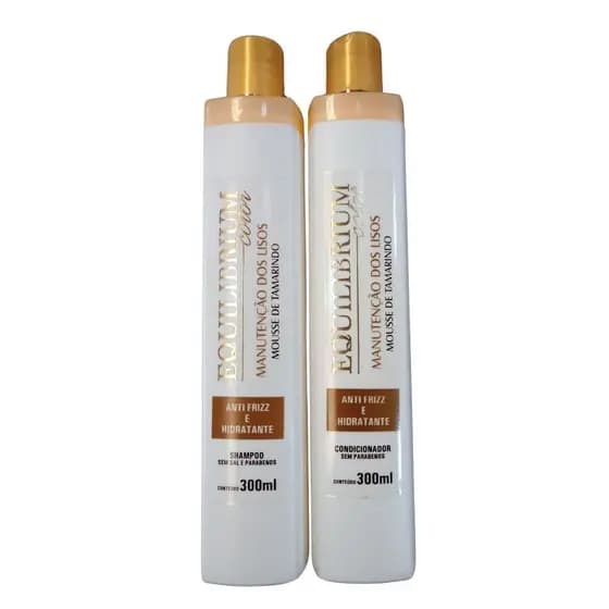 Kit Anti Frizz Manutenção dos Lisos Equilibrium Paris Color: Shampoo + Condicionador 300ml