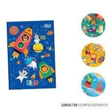 Caderno Brochura Capa Dura Pequeno Kids Masculino - 96 Folhas