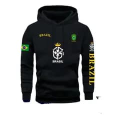 Moletom Canguru Estampado Bandeira Brasil Símbolo America Do Sul Blusa de Frio 100% Algodão Envio Imediato Spyke Shop