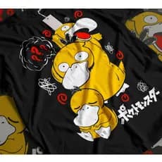 Camiseta Pokémon Psyduck Golduck Distracted And Confused - Camisa de Malha 100% Algodão - Envio Imediato - Spyke Shop
