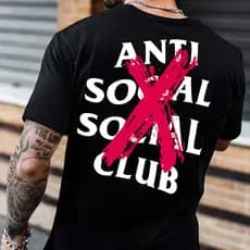 Camisa Masculina Estampa Anti Social X Streetwear  - Camisa 100% em Algodão - Envio Imediato - Spyke Shop