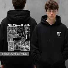 Moletom Canguru Estampado Neymar Jogador Futebol Copa Esporte Casaco 100% em Algodão Envio Imediato Spyke Shop