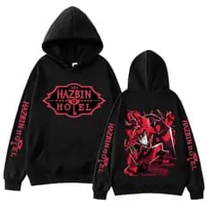 Moletom Canguru Blusa De Frio Art Horror Cartoon Hazbin Hotel Street Alastor Demon