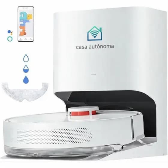 Robô Aspirador H40 – 10000Pa, Mapeamento a Laser, Autoesvaziamento, 2 em 1
