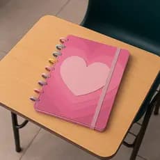 Caderno Tipo Inteligente Capa Dura - Disco Diário Feminino Planner Tamanhos A5 e B5 A4 87Folhas