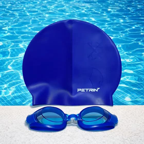 Kit Óculos de Mergulho De Natação com Touca INFANTIL-Petrin Piscina Praia Infantil