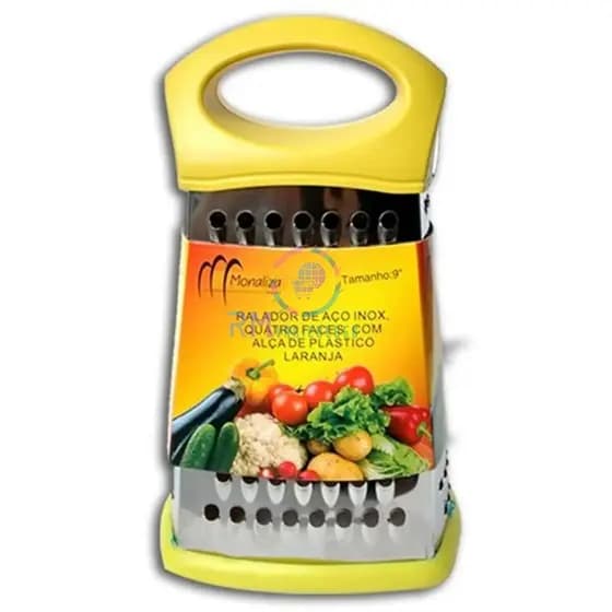 Ralador 4 Faces Inox Legumes Queijos Frutas Verduras Cabo Plástico