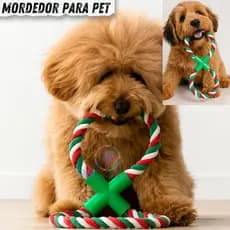 Brinquedo Mordedor De Corda Porte Médio Puxador Cães Pet