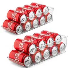 Kit Com 2x Unidades Suporte Organizador Porta Latas Geladeira Armário