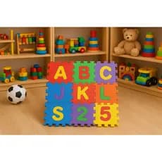 Mini Tapete EVA Infantil Alfabeto e Números – Brinquedo Educativo Colorido