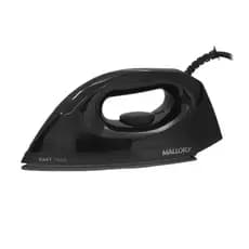 Ferro de Passar Roupa a Seco Mallory Easy Pass 220V Preto – Base Antiaderente, Compacto