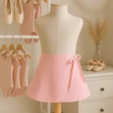 Saia Transpassada de Ballet Balé Dança Jazz nas cores Rosa e Preta (envio imediato) Infantil/Juvenil