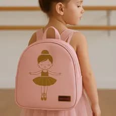 Mochila Ballet Balé Dança Bailarina Sapatilha nas cores Rosa e Preta