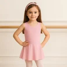 KIT Ballet Bale collant body regata + saia cós (envio imediato) Rosa, Preto, Branco, Lilás e Azul bebê - Tamanho 2 ao 16