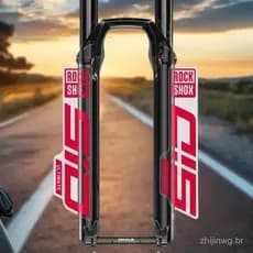 Adesivo de Ciclismo com Fundo Transparente à Prova d'Água, Garfo Frontal Rockshox SID, Decorativo para Bicicleta