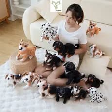 Brinquedo de Pelúcia Kawaii Cachorro Realista CPEY