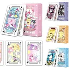 Baralho de Cartas de Poker Kawaii Jogos de Tabuleiro Desenho Animado KT Kuromi Melody Brinquedos Infantis