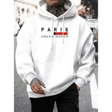 Moletom Masculino Capote Moletom Canguru Blusa de Frio Unissex Moletom Estampado Paris Dream Moletom Unissex