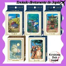 Studio Ghibli Baralho de Cena Completa – Totoro (Meu Amigo Totoro) / Kiki’s Delivery  (Entregas da Kiki) / Howl’s Moving Castle (O Castelo Animado) / Princess Mononoke (Princesa Mononoke) / Spirited Away (A Viagem de Chihiro) Scene Playing Cards［Enviado diretamente do Japão］