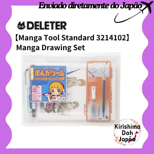 DELETER Manga Tool Standard 3214102 Complete Manga Drawing Set with G Pen Maru Pen Pen Holder Ink [Enviado diretamente do Japão]