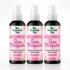 Kit Óleo de Rosa Mosqueta Clareador de manchas, foliculite e estrias vermelhas120l - Natturall-Veg