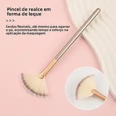 Pincel de Destaque em Forma de Leque, Pacote Único para Salão de Beleza, Pincel Facial, Pincel de Essência Ácida, Ferram