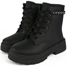 Bota coturno Infantil Feminino Luxe Blogueirinha Confortável leve estilosa