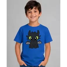 Camiseta Infantil Dragão Banguela 100% Algodão