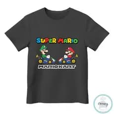 Camiseta Infantil Mario 100% Algodão