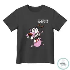 Camiseta Infantil Coragem o Cão Covarde 100% Algodão
