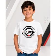 Camiseta Infantil Jiu Jitsu 100% Algodão