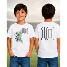 Camiseta Infantil Futebol Camisa 10 100% Algodão