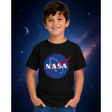 Camiseta Infantil Nasa 100% Algodão