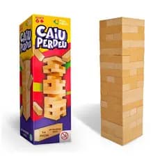 Jogo Caiu Perdeu De Madeira 54 Pecas - Pais E Filhos