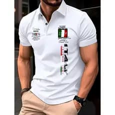 Camisa Gola Polo Oslo Italy 1976 Conforto Dia Dia Camiseta Algodao Premium
