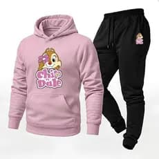 Conjunto Blusa Moletom Canguru + Calça Moda Inverno Chip N Dale Lançamento Exclusiva
