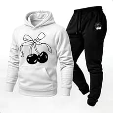 Conjunto Blusa Moleton Canguru + Calça Lancamento Cereja Moda Inverno Exclusiva
