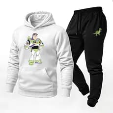 Conjunto Blusa Moletom Canguru + Calça Uniseex Lançamento Moda Inverno Toy Stors Astronauta Dino 2026