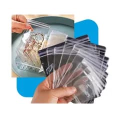 Kit 50 Saquinhos PVC Transparente para Jóias Bijuterias Anel Brinco Organizador