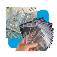 Saco de 100/60/50/40/20 peças para armazenamento de joias- 4cm x 6cm Transparente para colares e pulseiras