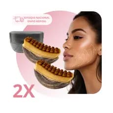 Kit 2un Escova De Massagem De Drenagem Linfática Ergonômica Macia Para Contorno Facial E Mandíbula escova lifting facial