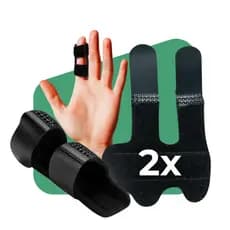Kit com 2 Tala Ortopédica Chapa de Alumínio Velcro Ajustável para Dedo Fratura Luxação Entorse Artrite Artrose