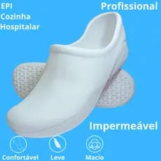 Sapato Enfermeira Fechado Enfermagem Antiderrapante Profissional Uniforme Cozinha Babuche Leve
