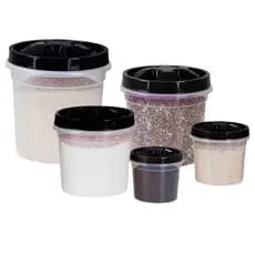 Conjunto Porta Mantimentos De Rosca 5 Peças Plástico Potes Preto